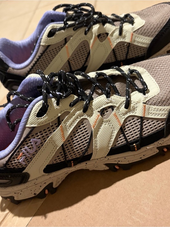 Fila Shoes - Fila Women's Athletic Trail Sneakers in Lavender, Cream and Black